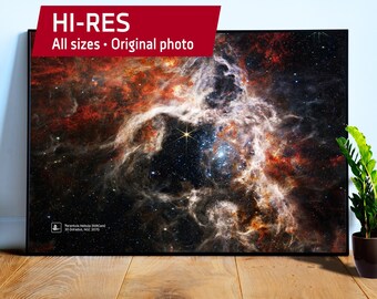JWST Tarantula Nebula. 30 Doradus. NGC 2070 (James Webb/JWST) — space poster, science poster, space photo, space art, jwst picture
