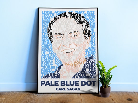 Pale Blue Dot poster, Carl Sagan quote — space poster, science poster, aesthetic poster, text-art poster