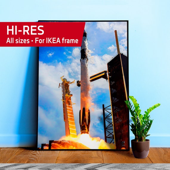 SpaceX Crew Dragon liftoff (May 30, 2020) — space poster, space art, photo poster