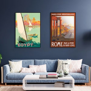 Egypt, The Nile River, c. 1930s — retro vintage travel poster, retro travel art, retro travel wall art
