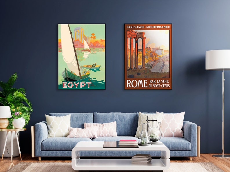 Egypt, The Nile River, c. 1930s — retro vintage travel poster, retro travel art, retro travel wall art