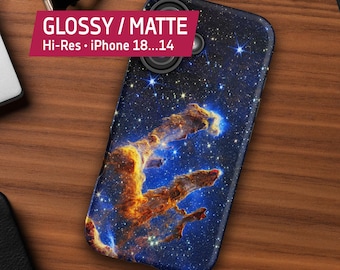 JWST Pillars of Creation, 2022 - Eagle Nebula — Tough Case for iPhone 18/17/16/ 15/14/13 (Glossy/Matte), iPhone space cover, Space poster