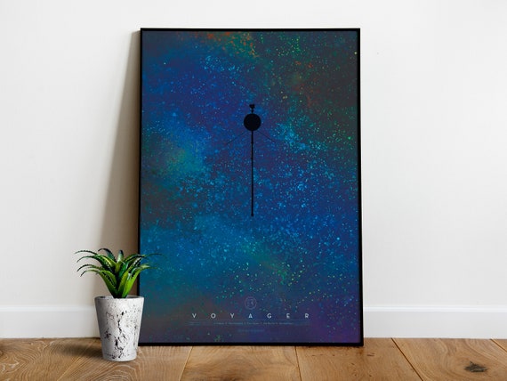 NASA Voyager 1, vintage space — space poster, science poster, aesthetic poster