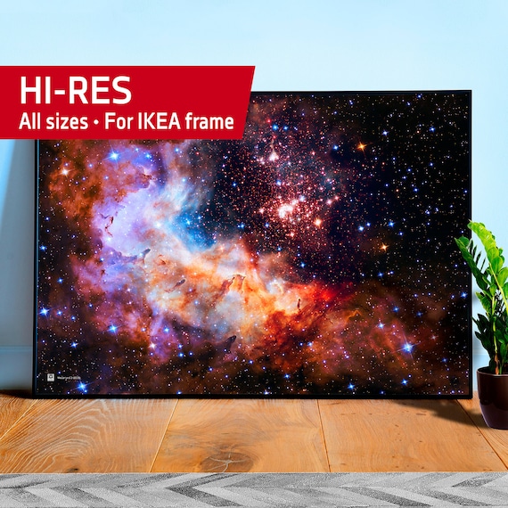 Westerlund 2, NASA Hubble Space Telescope — space poster, science poster, classroom poster, space photo, abstract poster