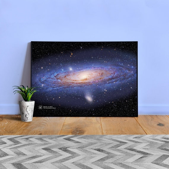 Andromeda Galaxy M31, NASA Hubble Space Telescope — space poster, science print, space photo, abstract wall art
