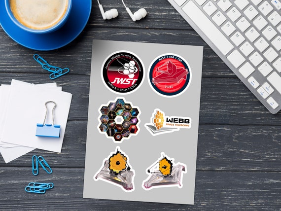 James Webb Space Telescope stickers (JWST) — space stickers, sticker pack, sticker sheet, vinyl sticker, phone sticker, laptop stickers