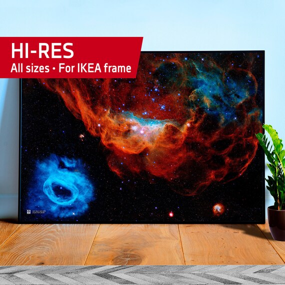Cosmic Reef, NGC 2014, NASA Hubble Space Telescope — space poster, science poster, space photo, abstract poster