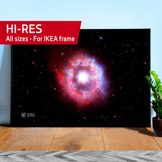 AG Carinae, HD 94910, NASA Hubble Space Telescope — Hi-Res space poster, science poster, space photo, abstract poster
