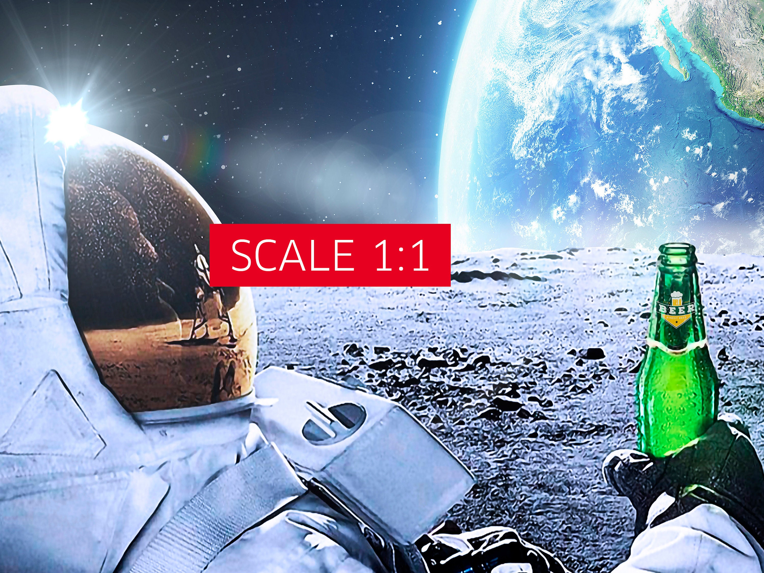 Astronaut on the Moon With Beer Space Poster, Science Poster, Space Art,  Space Collage, Aesthetic Collages, Science Gifts, Nerdy Gifts - Etsy UK