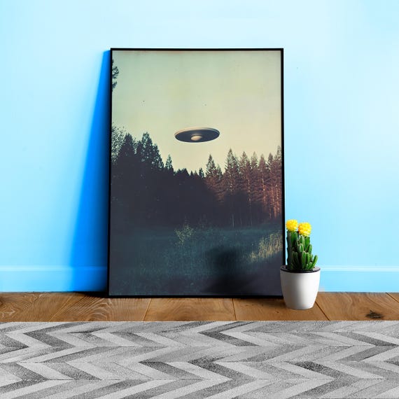 The Truth is Out There / The X-Files photo of UFO 60s — sci-fi poster, movie art, I want to believe poster, space print, aliens wall decor