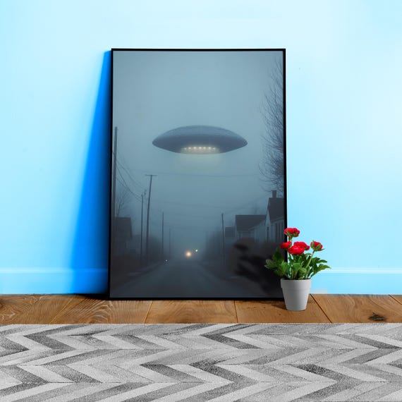 The Truth is Out There / The X-Files photo of UFO — sci-fi poster, movie art, I want to believe poster, space print, aliens wall decor