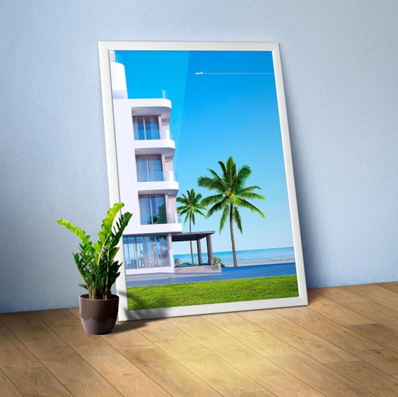 City pop poster Ibiza Spain Miami Egypt 3 – Retro travel wall art, Hiroshi Nagai style print, boho decor, minimalist aesthetic poster