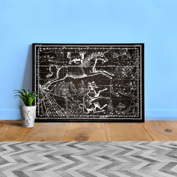 Constellations, 1820 — space poster, vintage astronomy poster, vintage retro poster, cosmic vintage chart, constellations