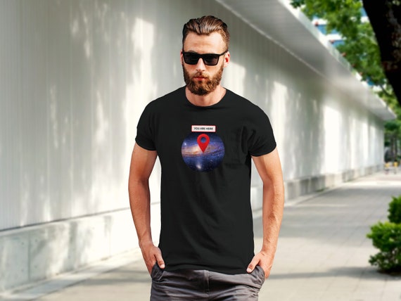 You are here: Milky Way galaxy map — Short-Sleeve Unisex T-Shirt. Space T-Shirt, star map