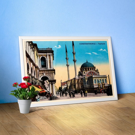 Istanbul/Constantinople, Turkey/Ottoman, 1900 — retro travel poster, vintage travel art, retro travel wall art, travel wall decor