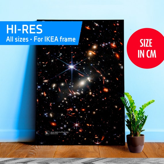 James Webb's First Deep Field (James Webb space telescope/JWST) — space poster, science poster, space photo, space art, jwst picture