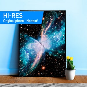 Nebulosa Farfalla NGC 6302, Telescopio Spaziale Hubble della NASA. Senza testo — poster spaziale, poster scientifico, foto spaziale, poster astratto