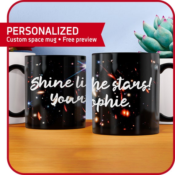 Personalized Custom space mug: James Webb's First Deep Field, JWST print — custom coffee mug, personalized gift, birthday gift, nerd gift
