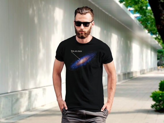 You are here: Milky Way galaxy map — Short-Sleeve Unisex T-Shirt, space t-shirt, star map, Milky Way galaxy t-shirt, You are here t-shirt