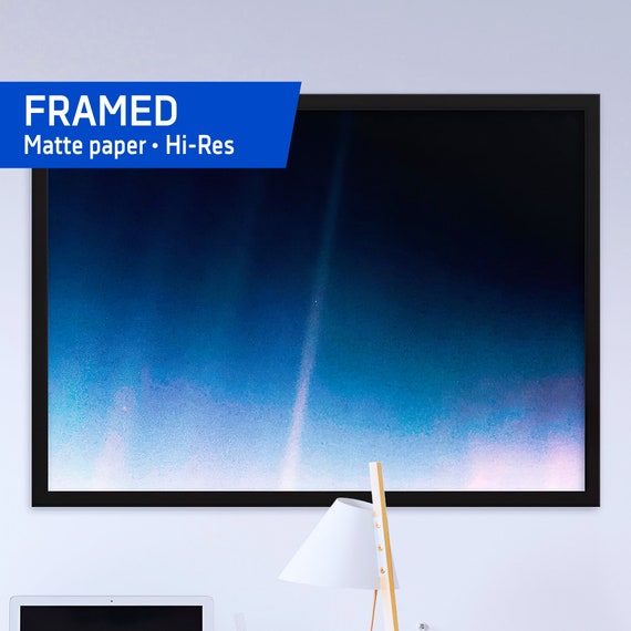 Pale Blue Dot poster, NASA Voyager 1 (2020 revis.) — Framed matte paper poster. Space poster, science poster, photo poster, NASA poster