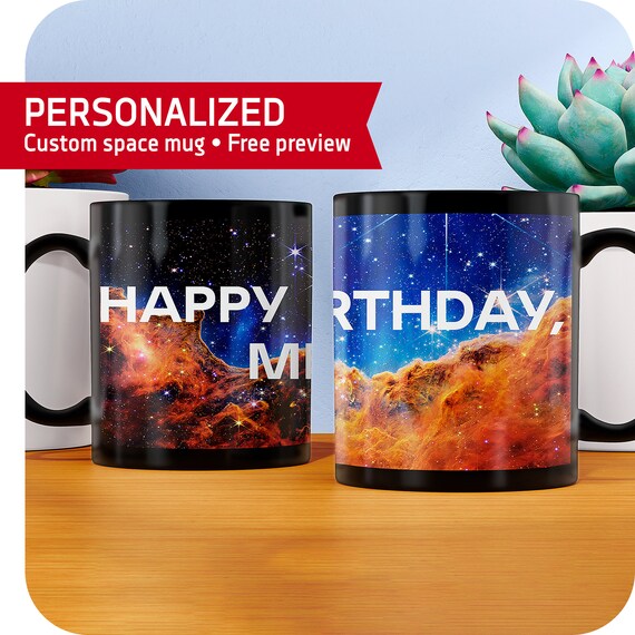 Personalized ∎ Custom space mug: Cosmic Cliffs, James Webb/JWST print — custom coffee mug, personalized gift, birthday gift, nerd gift