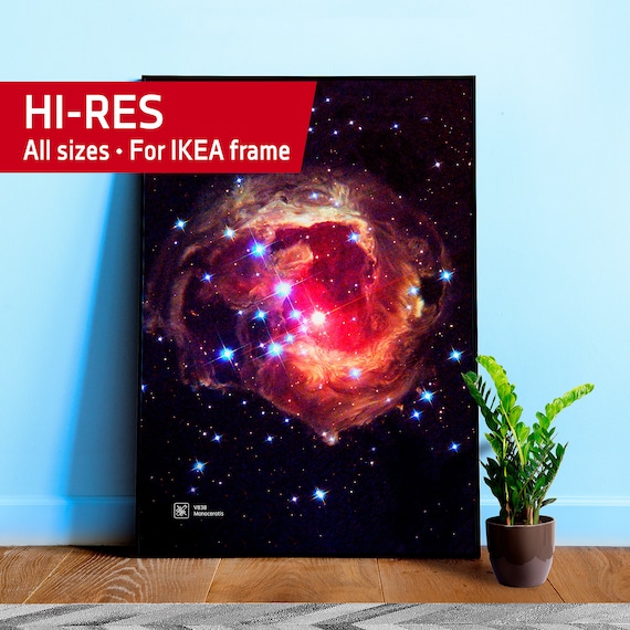 V838, Monocerotis, NASA Hubble Space Telescope — space poster, science poster, space photo, abstract poster