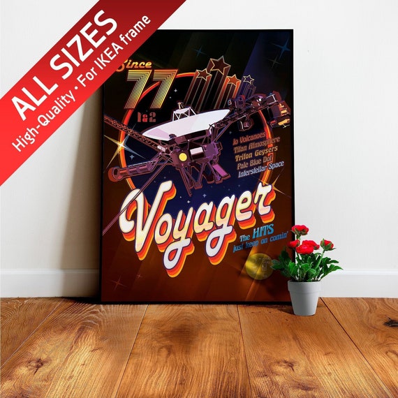 Voyager 1/2, Since 77 (NASA Visions of the Future) — space poster, science poster, retro space poster, vintage space poster, space travel