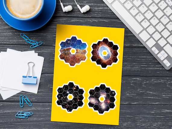 James Webb Space Telescope. JWST First Deep Field (James Webb/JWST) — Space stickers, sticker pack, vinyl sticker, laptop stickers