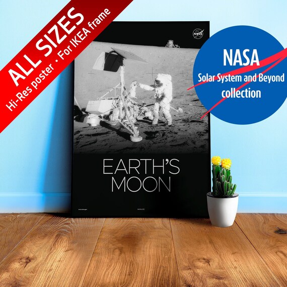 Earth's Moon, Apollo 12 [NASA: Solar System and Beyond] — space poster, science print, classroom poster, space photo, nasa poster