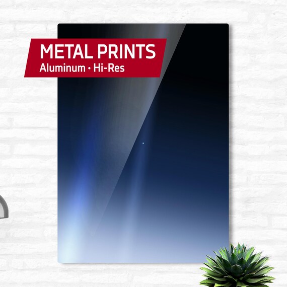 Pale Blue Dot metal print — NASA Voyager 1 Science Poster, Space Vector Art Wall Decor, 2020 Revision, NASA wall art, Space gift for him