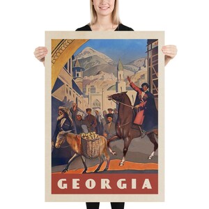 Georgia, 1930s — retro travel poster, vintage travel art, retro travel wall art