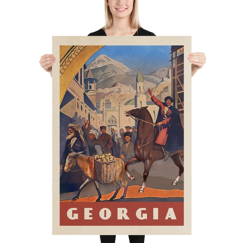 Georgia, 1930s — retro travel poster, vintage travel art, retro travel wall art