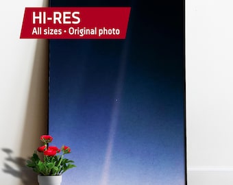 Pale Blue Dot poster, NASA Voyager 1 poster (2020 revision) — Space poster. Science wall decor, cosmic art print