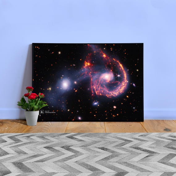 Interacting Galaxies (James Webb/JWST) — space poster, science poster, space photo, space art, jwst picture
