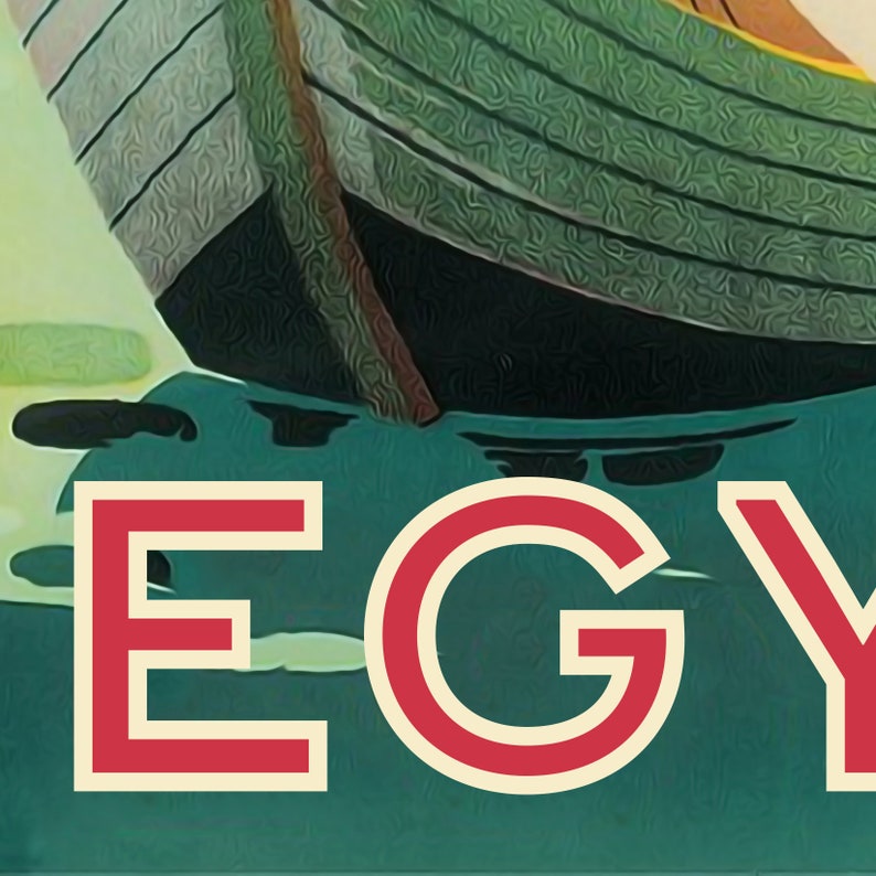 Egypt, The Nile River, c. 1930s — retro vintage travel poster, retro travel art, retro travel wall art
