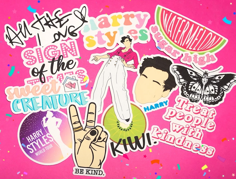Harry Styles Inspired Sticker Pack 12 Or 1 Pc Premium Etsy