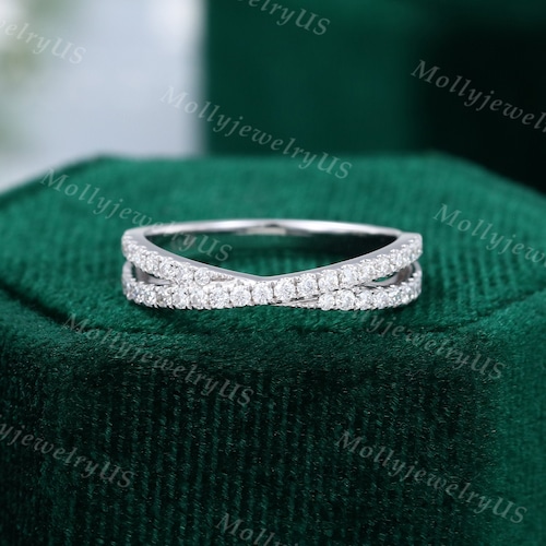 SAVEARTH DIAMONDS 0.50 Carat Lab Created Moissanite Engagement Ring Trio Set - Sterling Silver, Women's Size 6 & Men's Size 9 - View #9