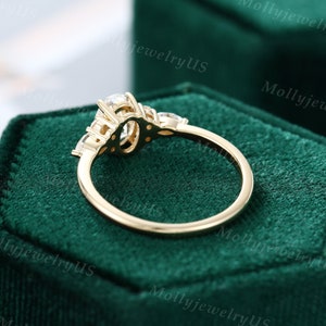 57mm Oval Cut Moissanite Engagement Ring Vintage Unique - Etsy