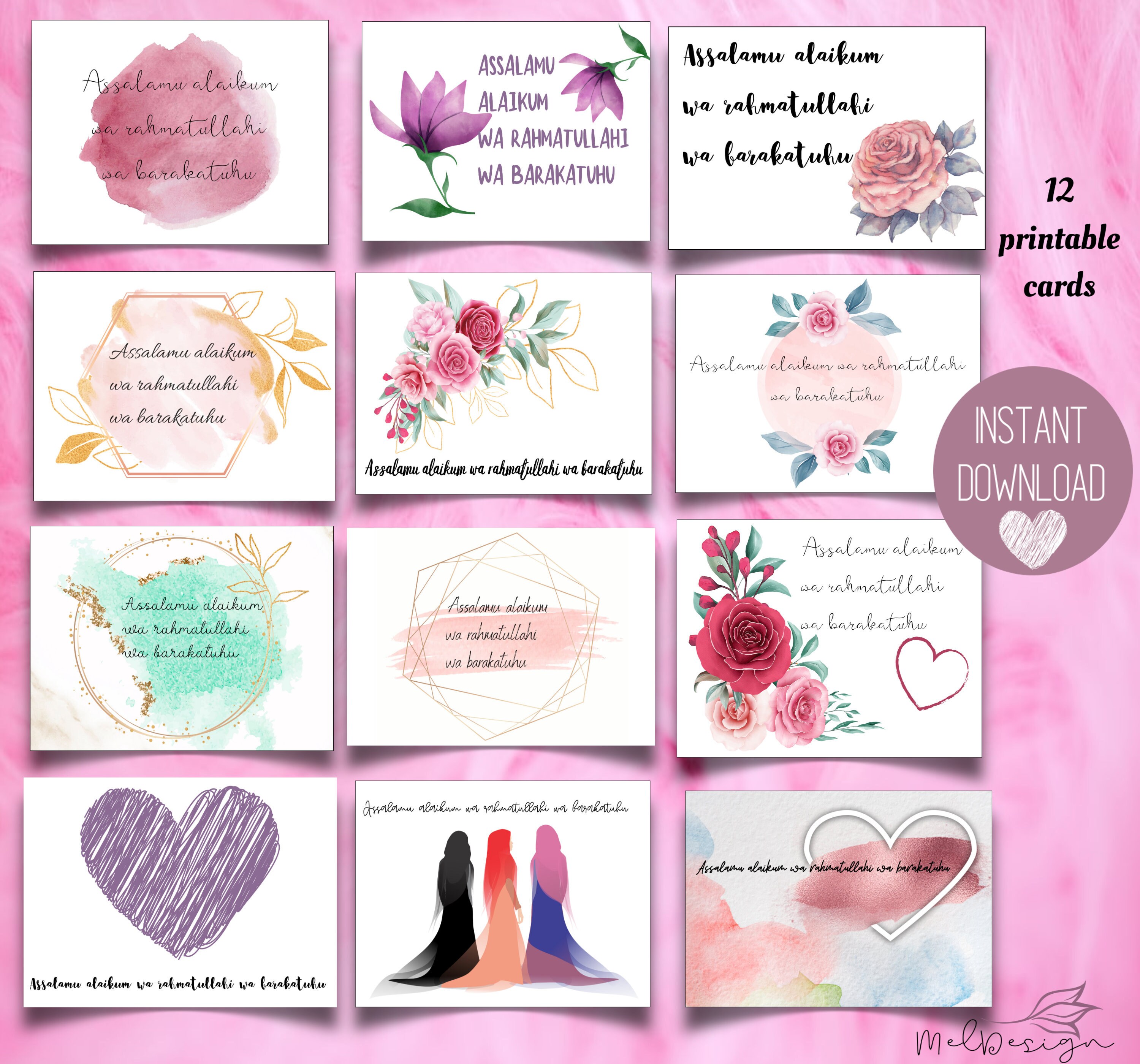 Assalamu alaikum wa rahmatullahi wa barakatuh 12 printable Etsy Italia