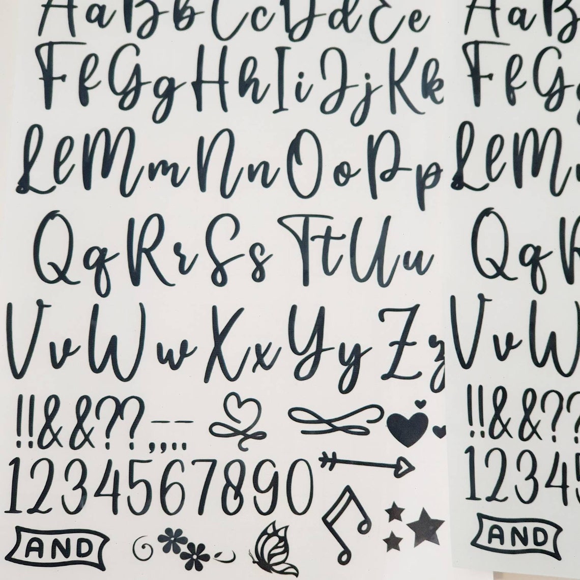Vinyl sticker alphabet letters Etsy