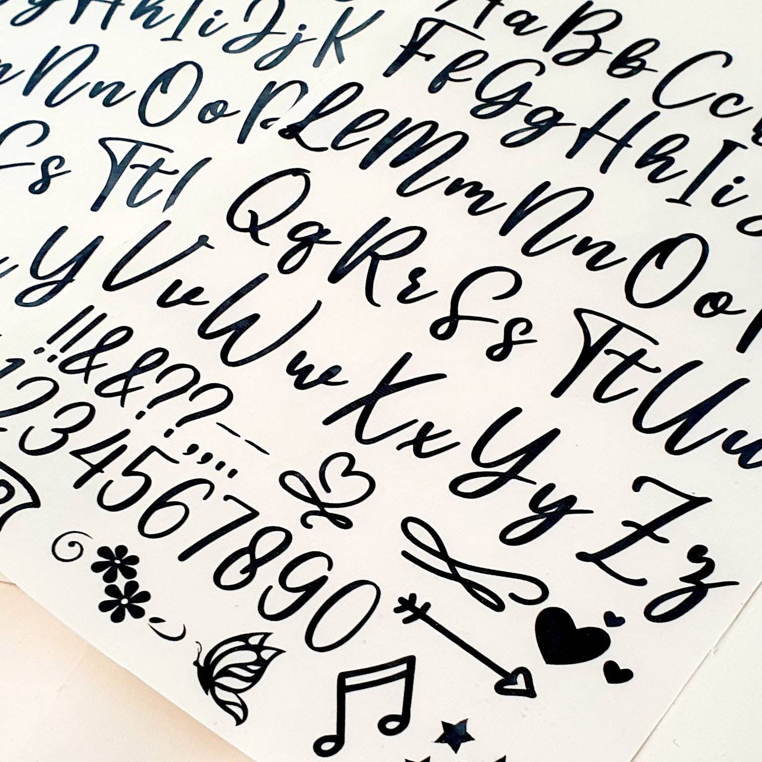 Vinyl sticker alphabet letters Etsy