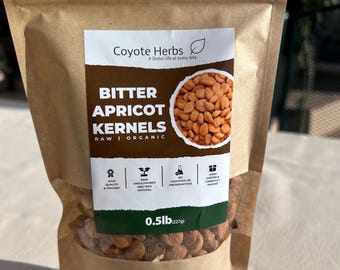 Apricot kernels Seeds Natural Organic raw Bitter bio 0.227 kg.