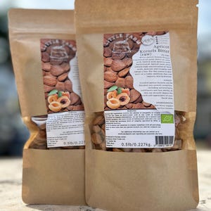 Apricot kernels Seeds Natural Organic raw Bitter bio dried in the sun 0.227kg.