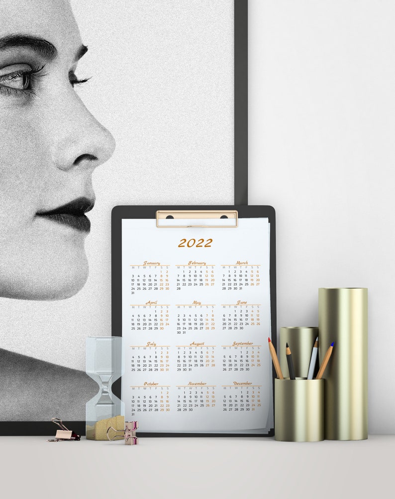 printable-calendar-2022-one-page-calendar-clipboard-calendar-etsy-ireland
