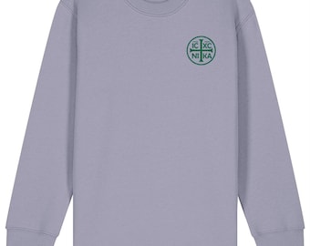 Orthodox Kids Sweatshirt, IC XC Nika Embroidery, 100% Organic Cotton, Midweight 300gsm