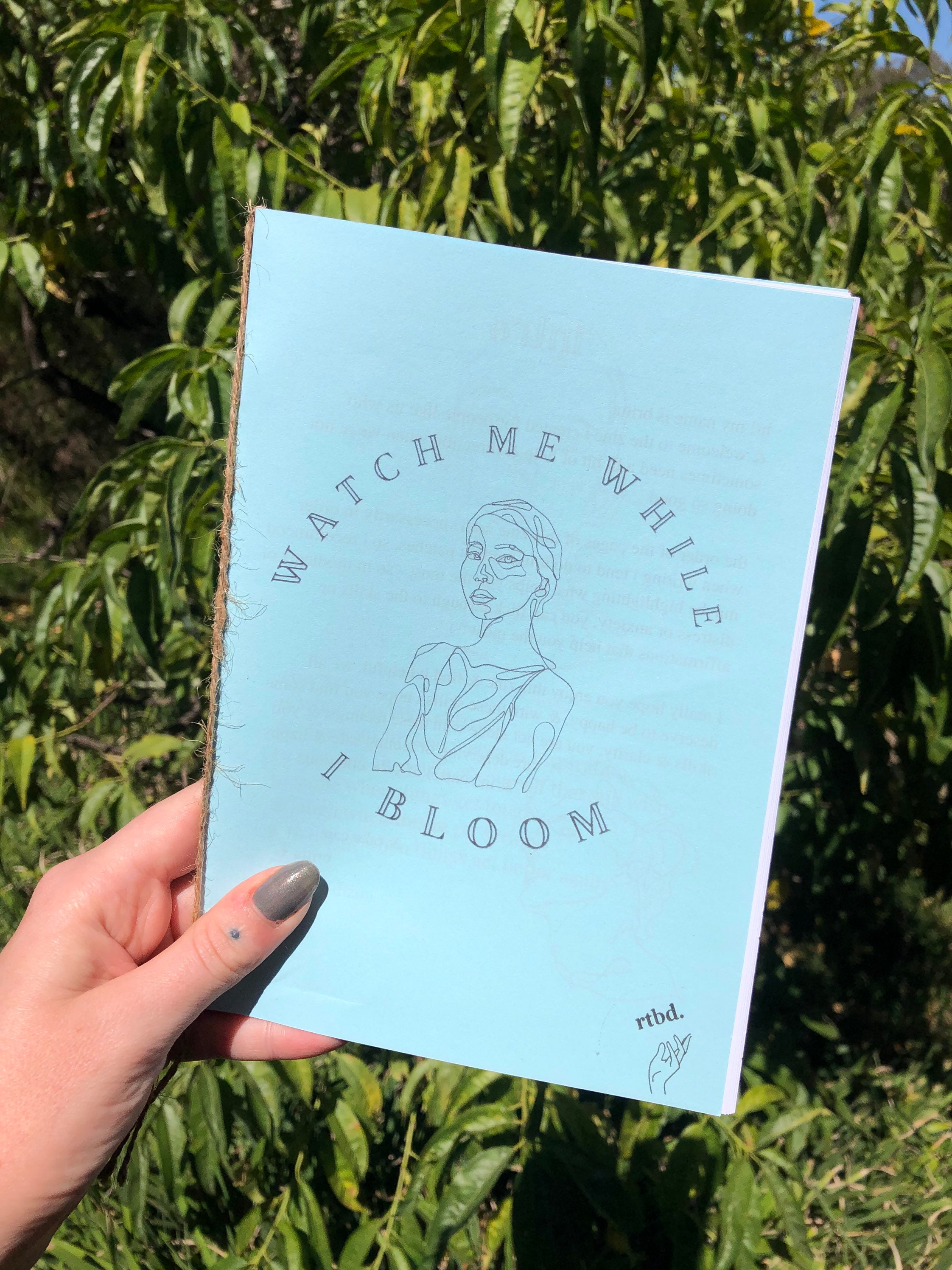 Watch me while i bloom self-care zine | Etsy