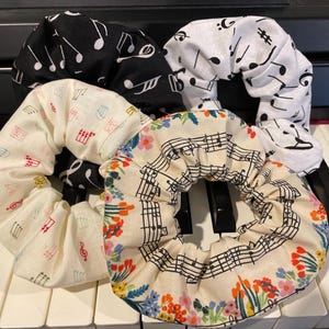 Music Note Hair Scrunchies