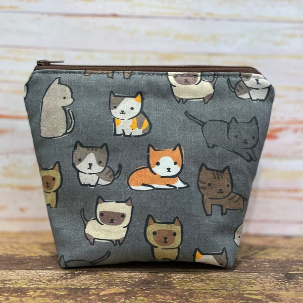 Cat Zipper Pouch Etsy