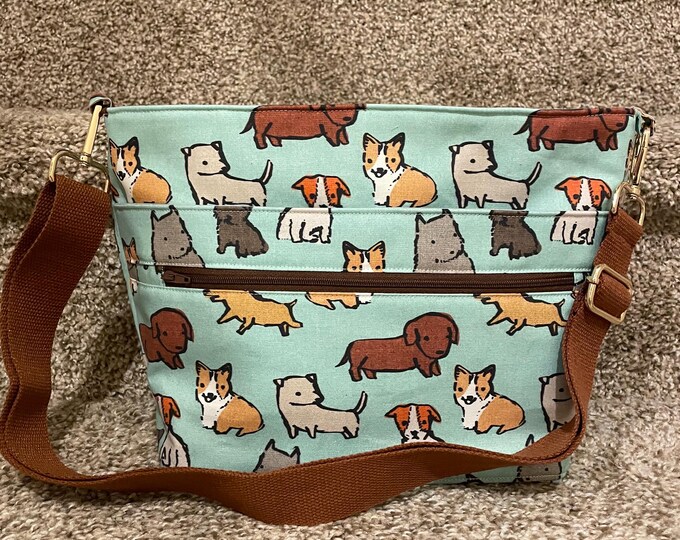 Pomeranian Dog Pattern Print Crossbody Bags