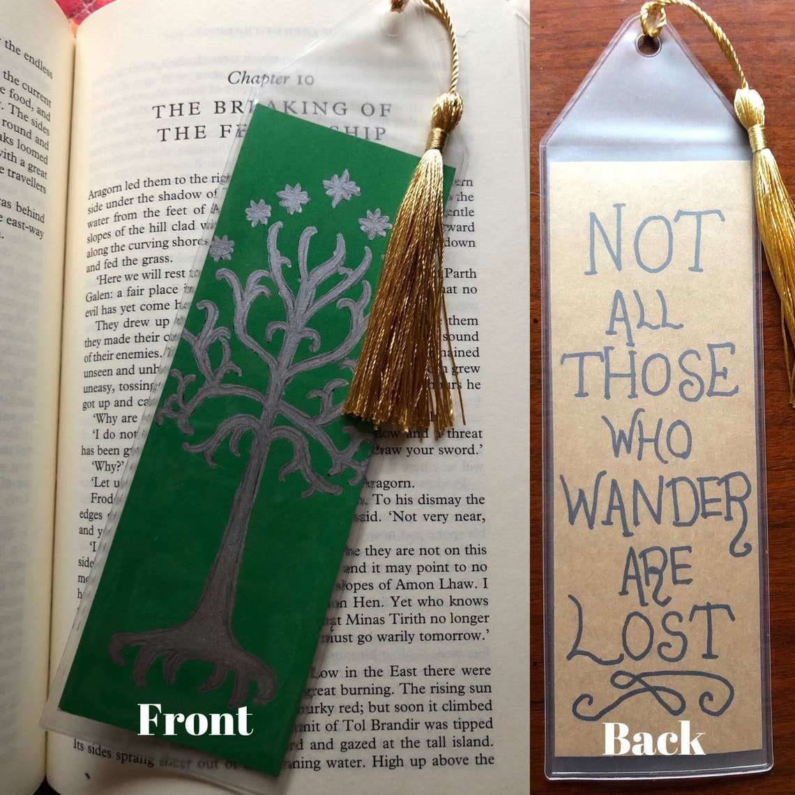Lord of the Rings Bookmarks | Etsy